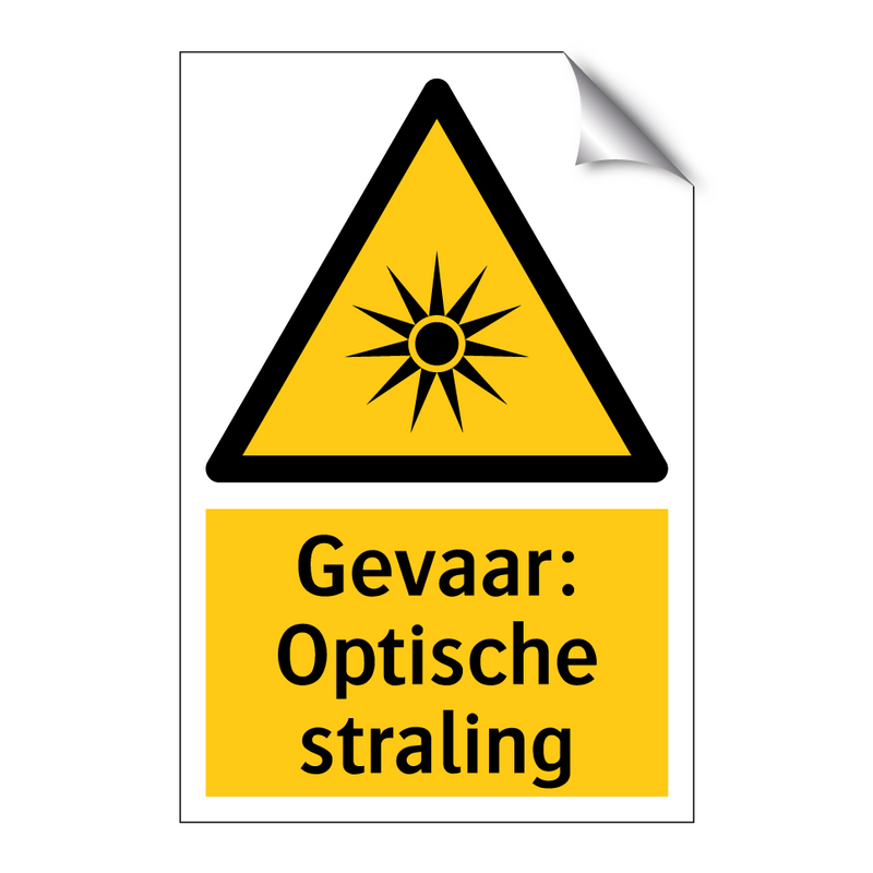 Gevaar: Optische straling