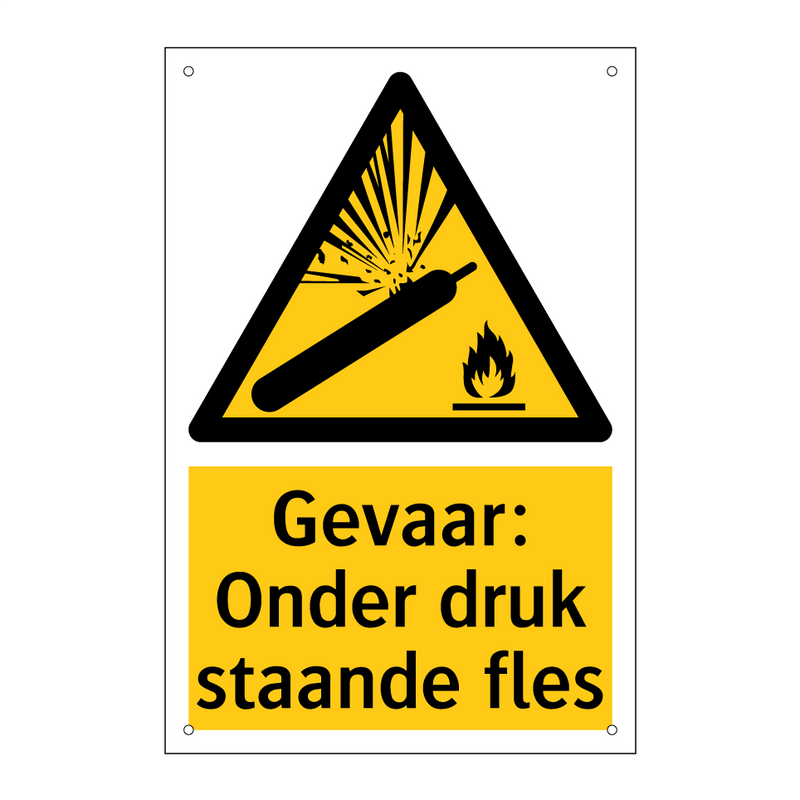 Gevaar: Onder druk staande fles