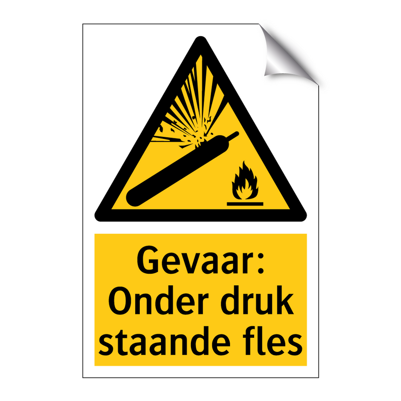 Gevaar: Onder druk staande fles