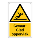 Gevaar: Glad oppervlak