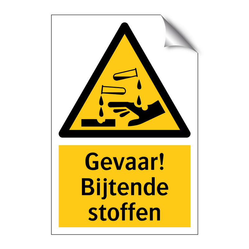 Gevaar! Bijtende stoffen