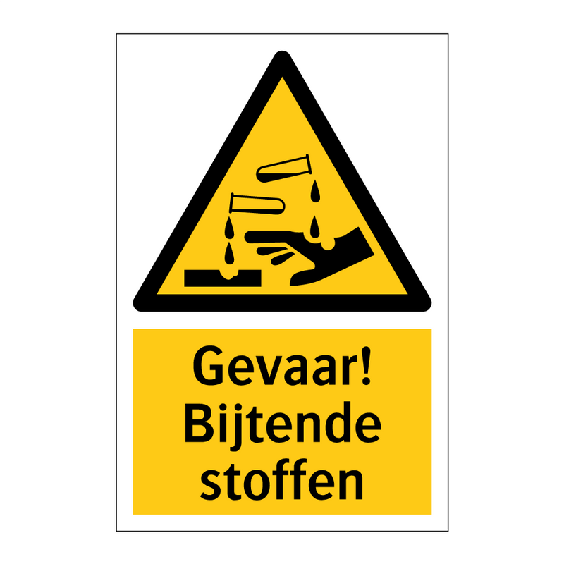 Gevaar! Bijtende stoffen