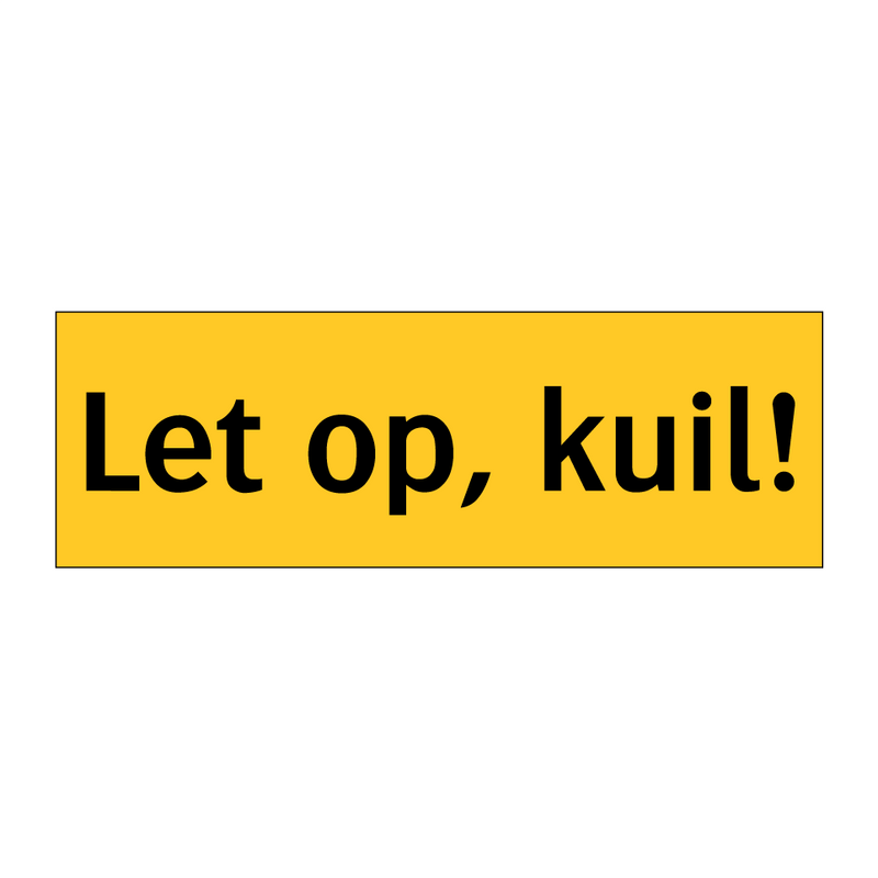 Let op, kuil!