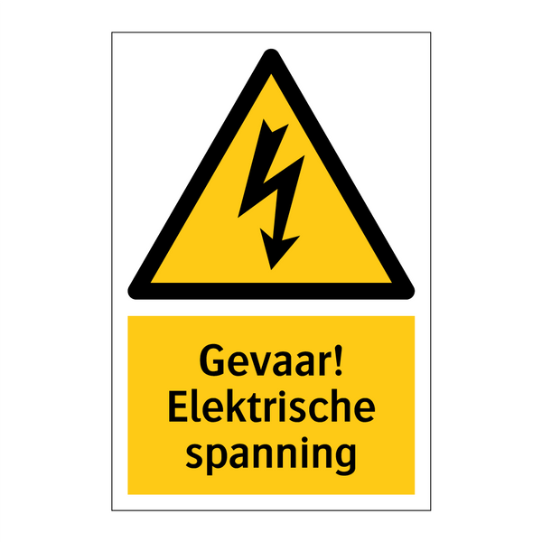 Gevaar! Elektrische spanning