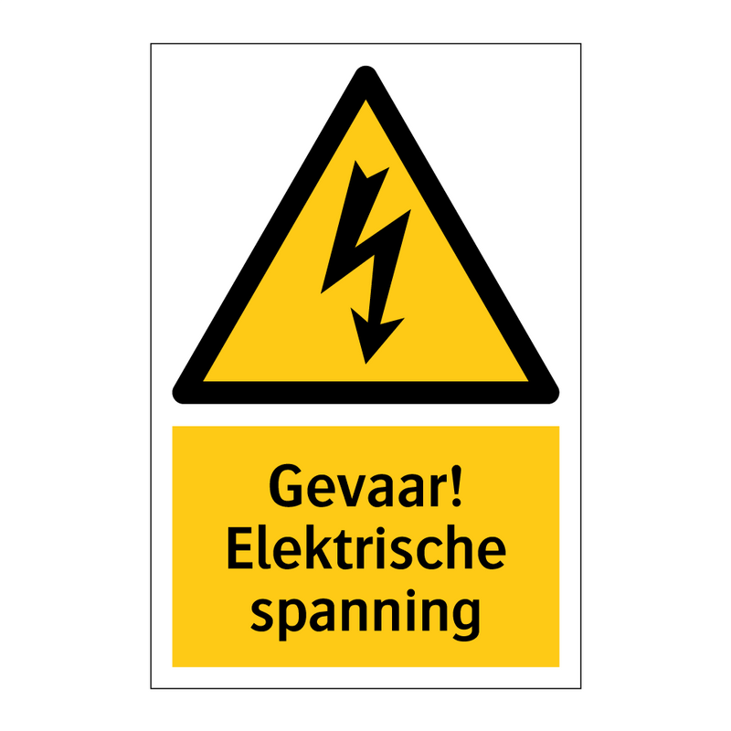 Gevaar! Elektrische spanning