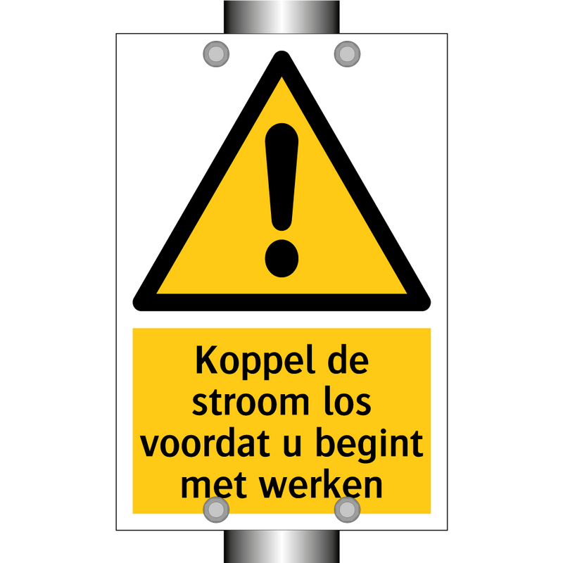 Koppel de stroom los voordat u begint met werken