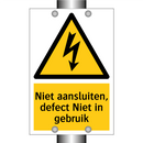 Niet aansluiten, defect Niet in gebruik