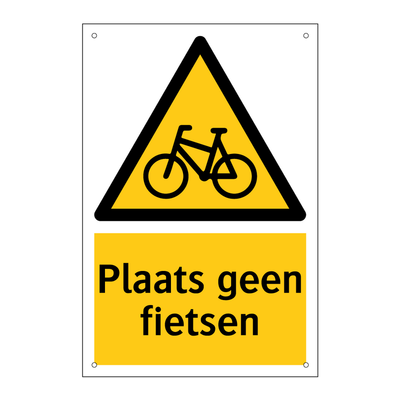 Plaats geen fietsen