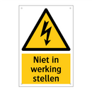 Niet in werking stellen