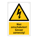 Niet omschakelen! Gevaar aanwezig!