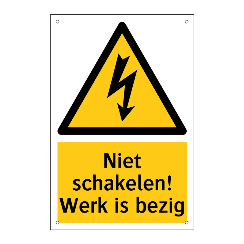 Niet schakelen! Werk is bezig