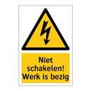 Niet schakelen! Werk is bezig