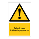 Gebruik geen USB-opslagapparaten