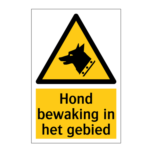 Hond bewaking in het gebied