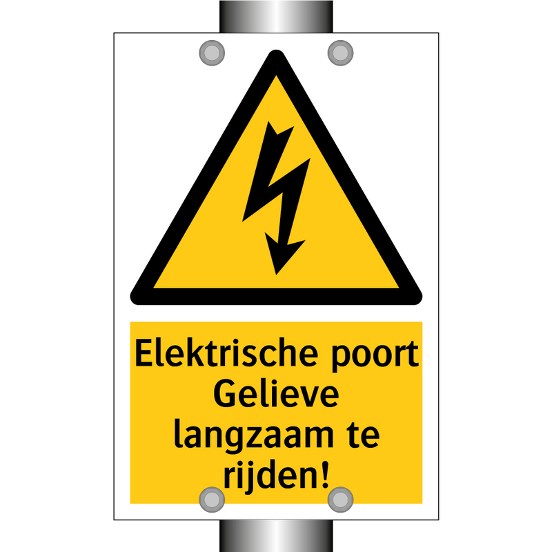 Elektrische poort Gelieve langzaam te rijden!