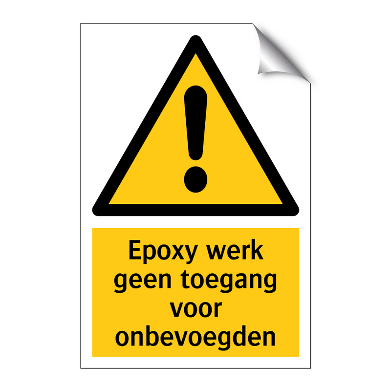 Epoxy werk geen toegang voor onbevoegden