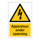 Apparatuur onder spanning