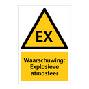 Waarschuwing: Explosieve atmosfeer