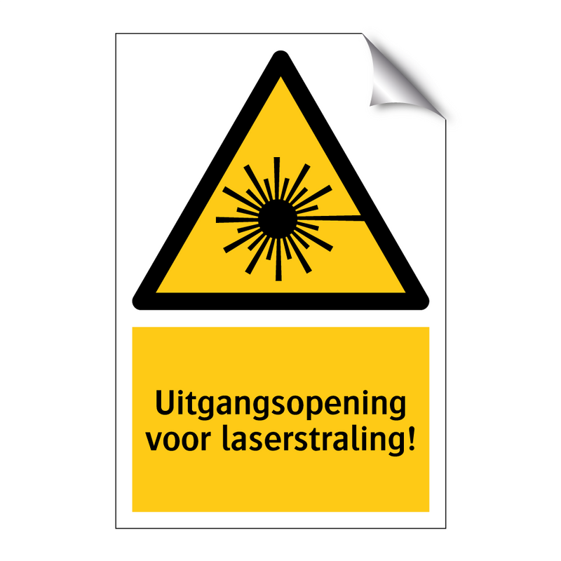Uitgangsopening voor laserstraling!