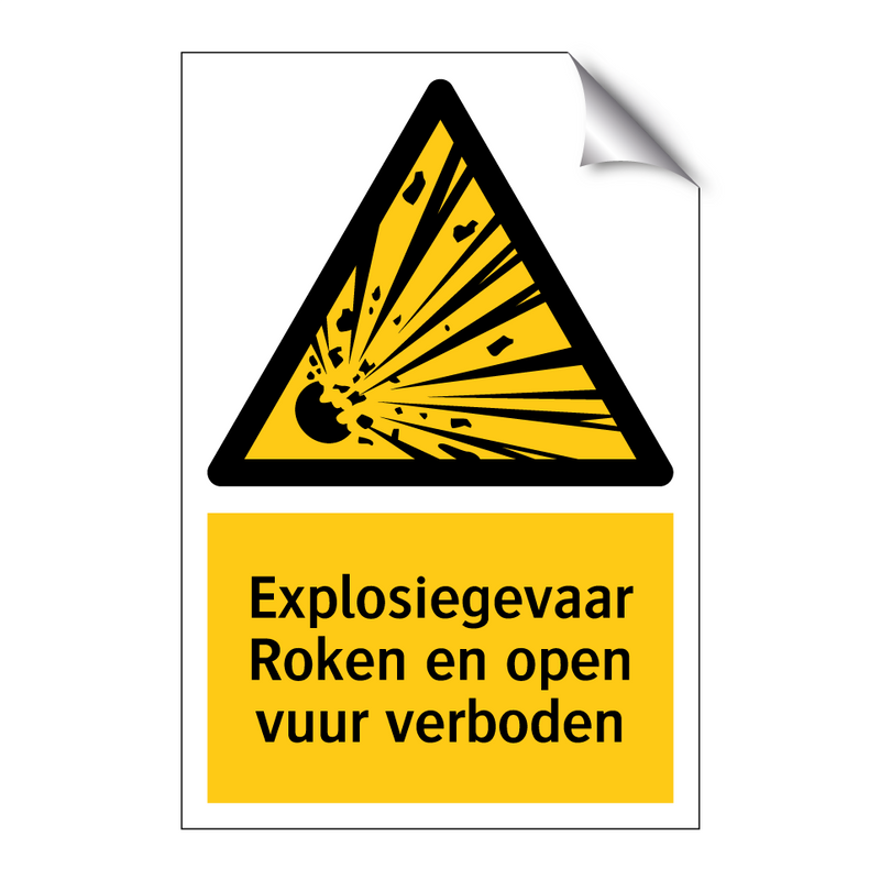 Explosiegevaar Roken en open vuur verboden