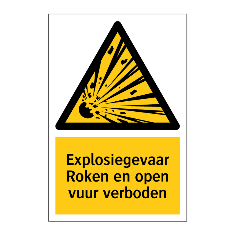 Explosiegevaar Roken en open vuur verboden