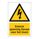 Externe spanning Gevaar voor het leven
