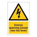Externe spanning Gevaar voor het leven