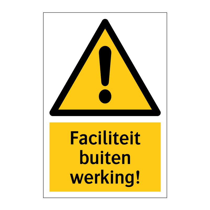 Faciliteit buiten werking!
