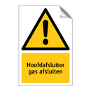 Hoofdafsluiter gas afsluiten