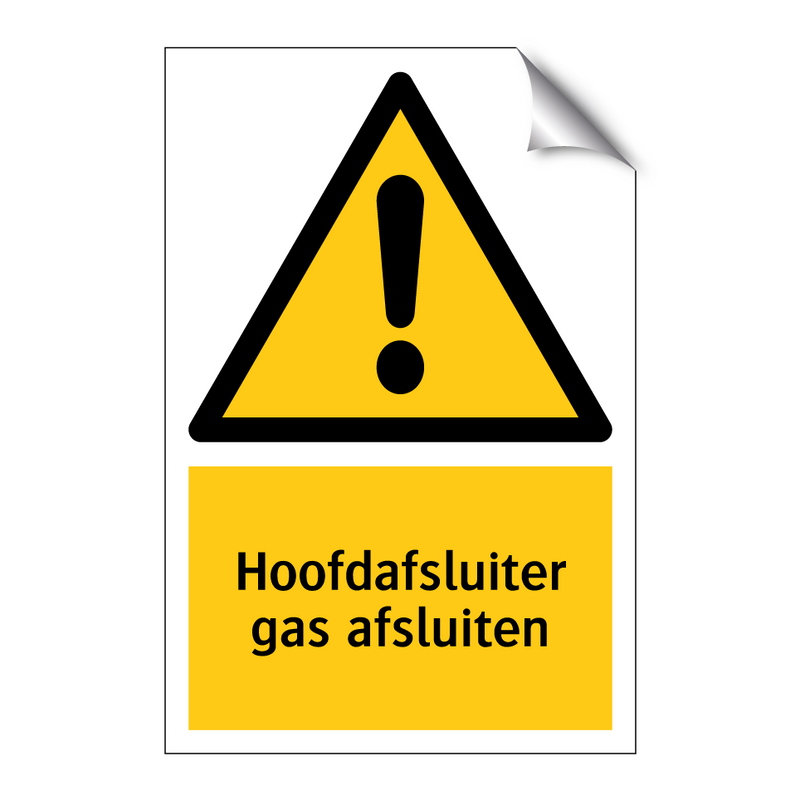 Hoofdafsluiter gas afsluiten