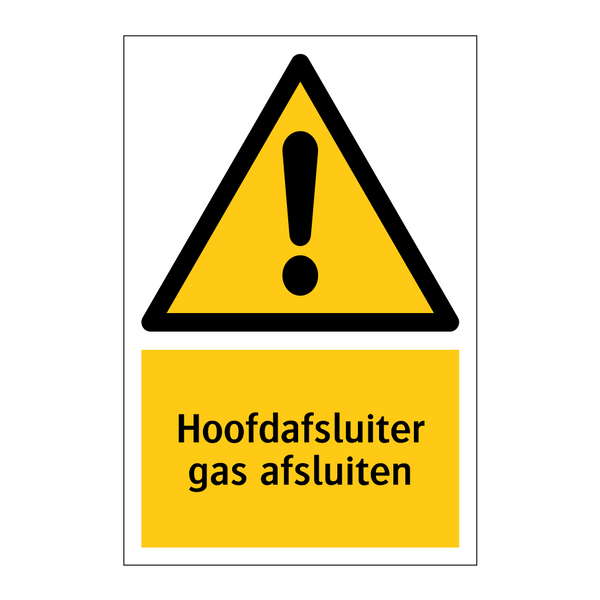 Hoofdafsluiter gas afsluiten