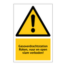 Gasoverdrachtstation Roken, vuur en open vlam verboden!