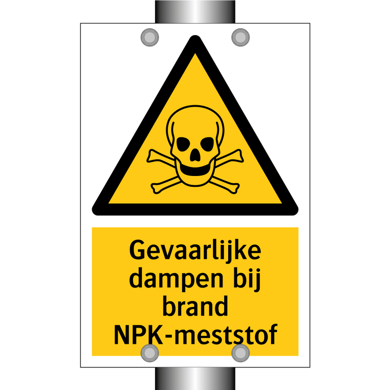 Gevaarlijke dampen bij brand NPK-meststof