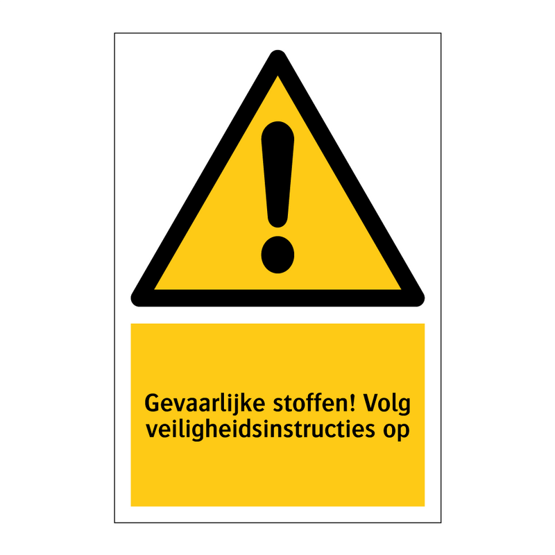 Gevaarlijke stoffen! Volg veiligheidsinstructies op