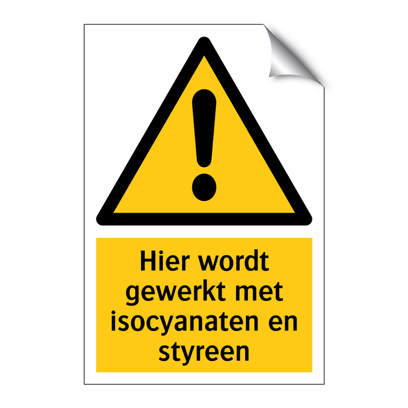 Hier wordt gewerkt met isocyanaten en styreen