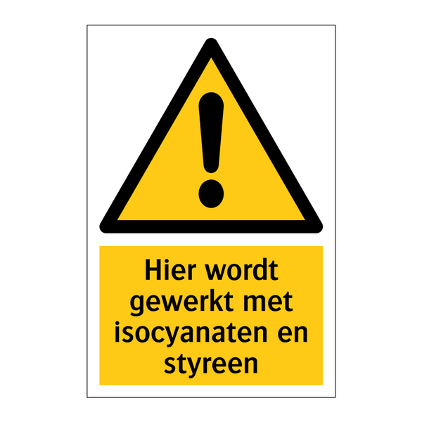 Hier wordt gewerkt met isocyanaten en styreen