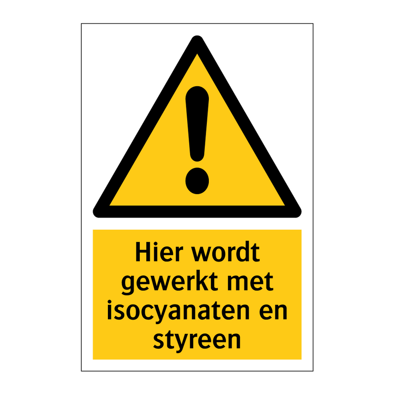 Hier wordt gewerkt met isocyanaten en styreen