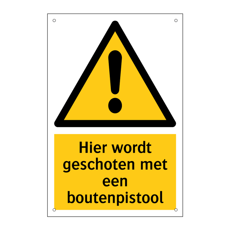 Hier wordt geschoten met een boutenpistool