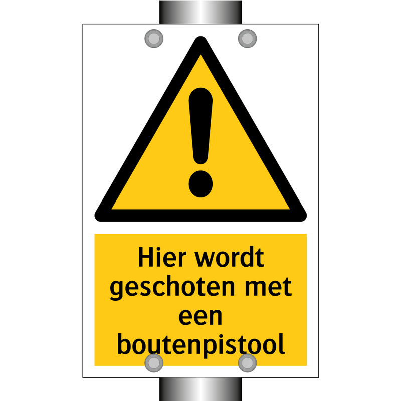 Hier wordt geschoten met een boutenpistool