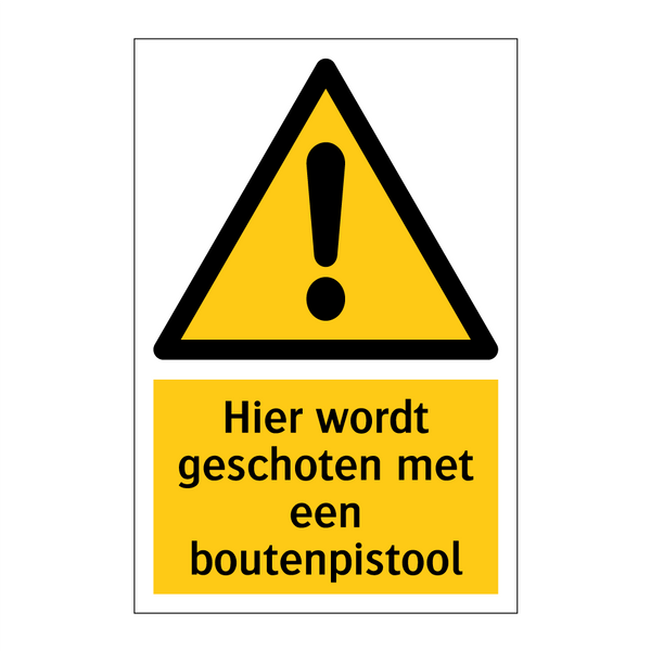 Hier wordt geschoten met een boutenpistool