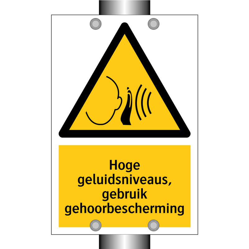 Hoge geluidsniveaus, gebruik gehoorbescherming