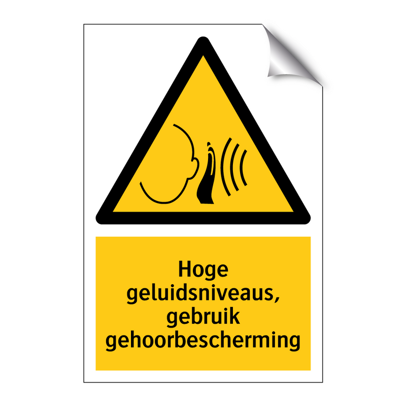 Hoge geluidsniveaus, gebruik gehoorbescherming