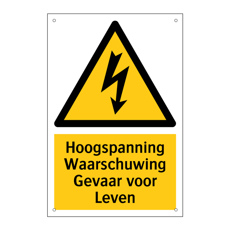 Hoogspanning Waarschuwing Gevaar voor Leven