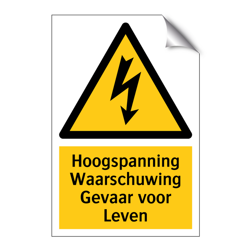 Hoogspanning Waarschuwing Gevaar voor Leven
