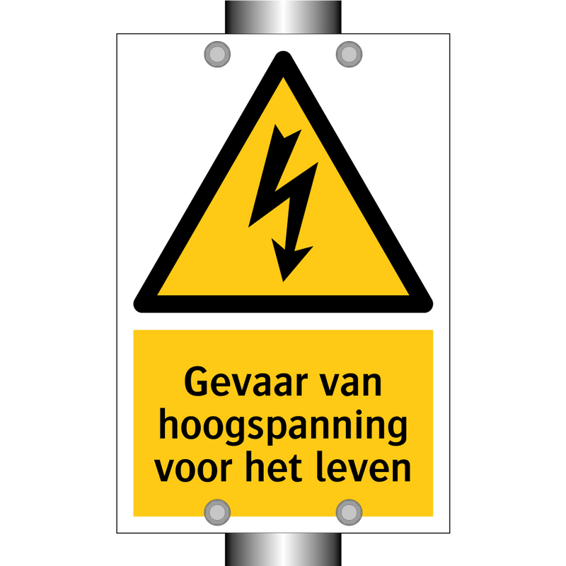 Gevaar van hoogspanning voor het leven