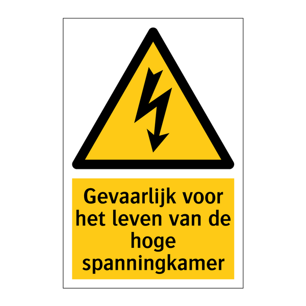 Gevaarlijk voor het leven van de hoge spanningkamer