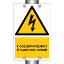 Hoogspanningstest Gevaar voor Leven!