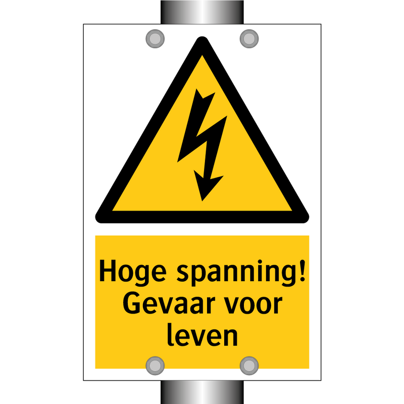 Hoge spanning! Gevaar voor leven