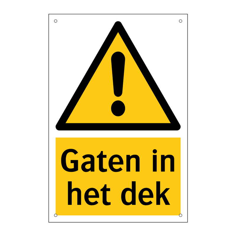 Gaten in het dek