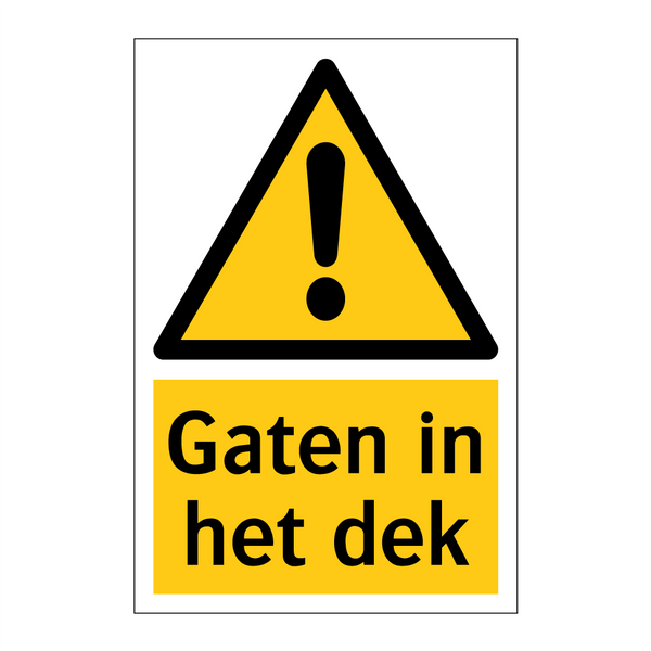 Gaten in het dek